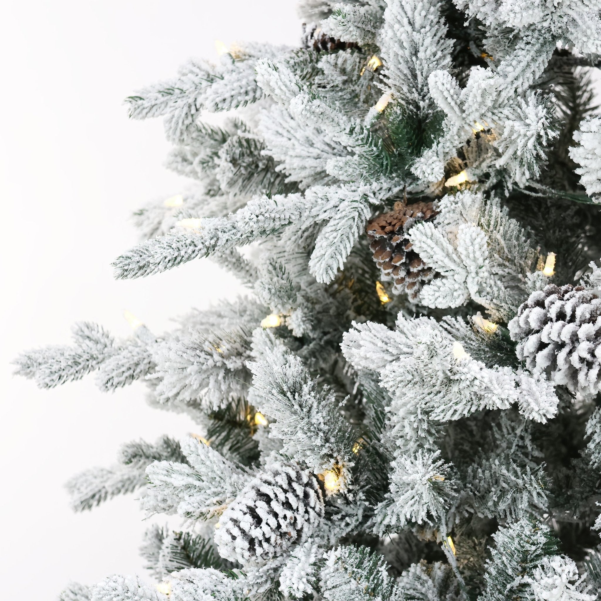 12ft Snowy Dorchester Christmas Tree with Twinkle Lights - Pure Apotheca