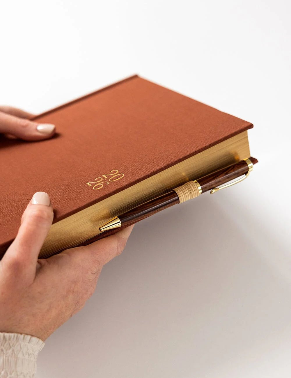 2026 Day to a Page Large Linen Bound Planner - Bronze - Pure Apotheca