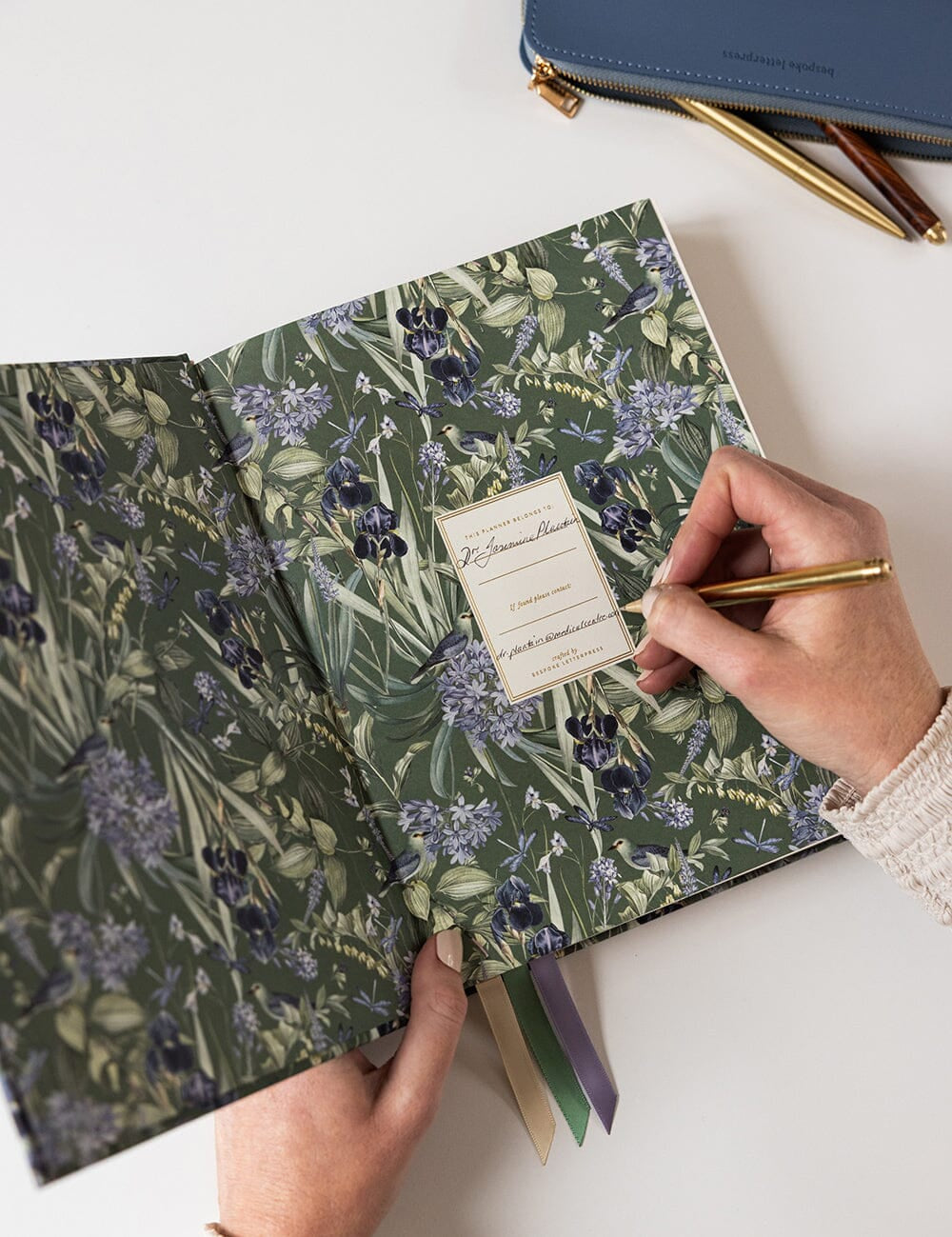2026 Day to a Page Large Linen Bound Planner - Indigo Haven - Pure Apotheca