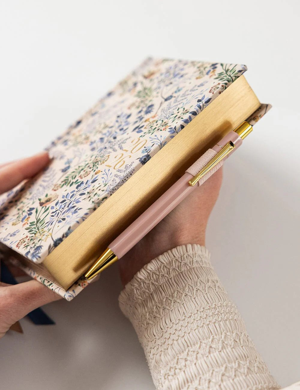 2026 Day to a Page Linen Bound Planner - Bluebuds - Pure Apotheca