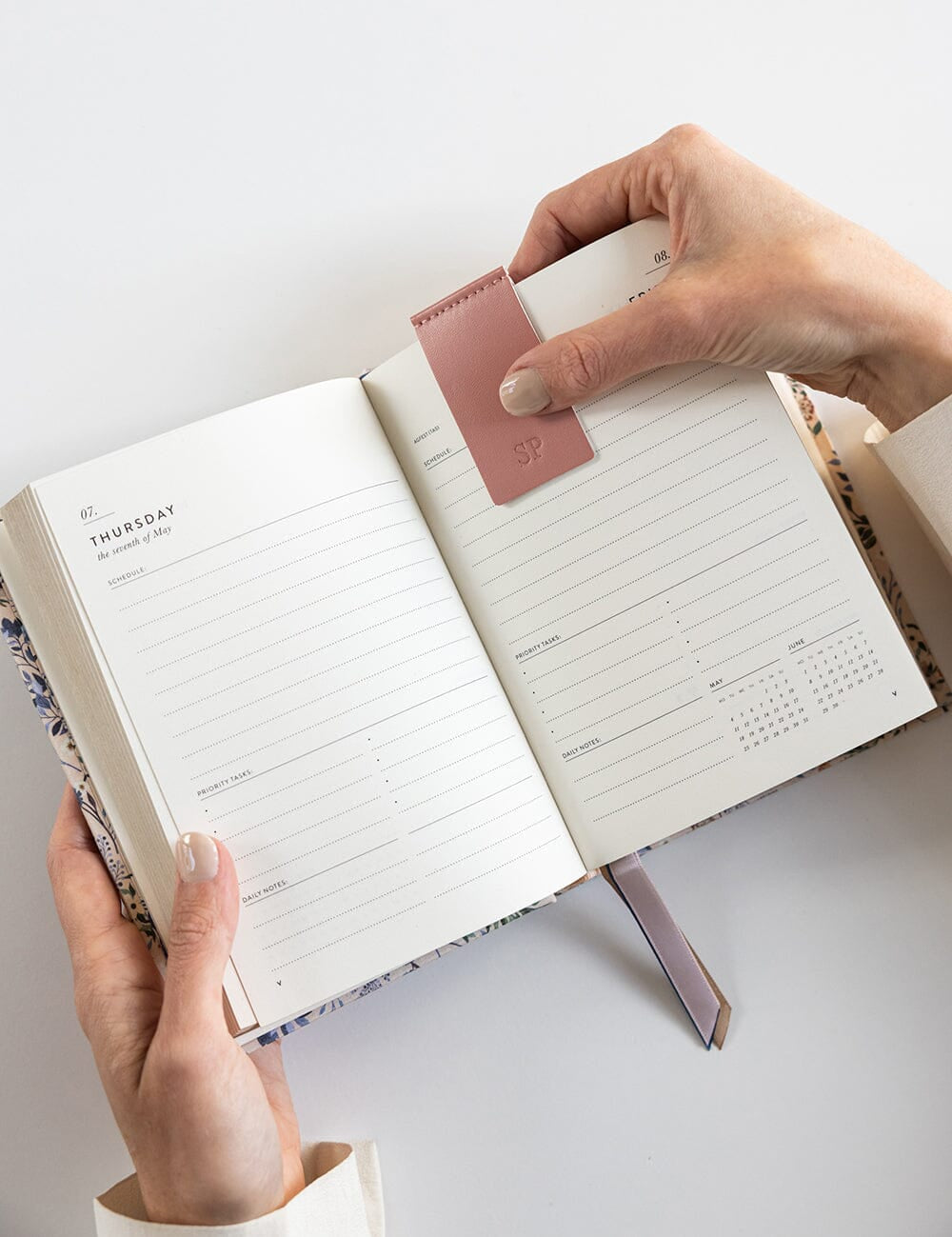 2026 Day to a Page Linen Bound Planner - Bluebuds - Pure Apotheca