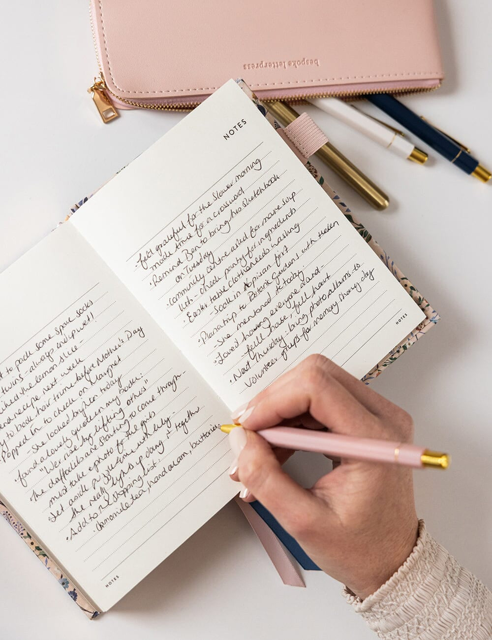 2026 Day to a Page Linen Bound Planner - Bluebuds - Pure Apotheca