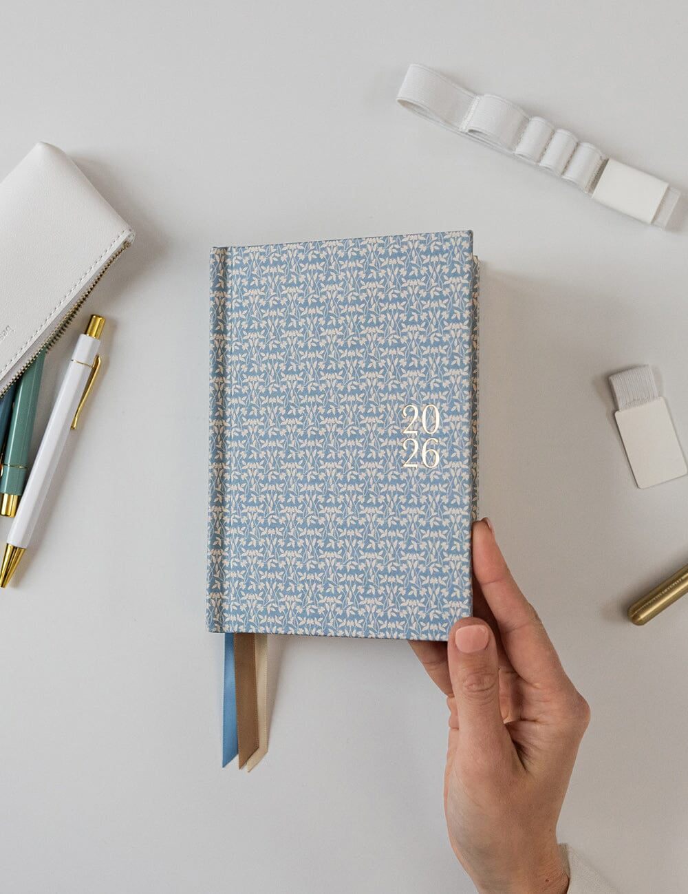 2026 Day to a Page Linen Bound Planner - Frost Bramble - Pure Apotheca
