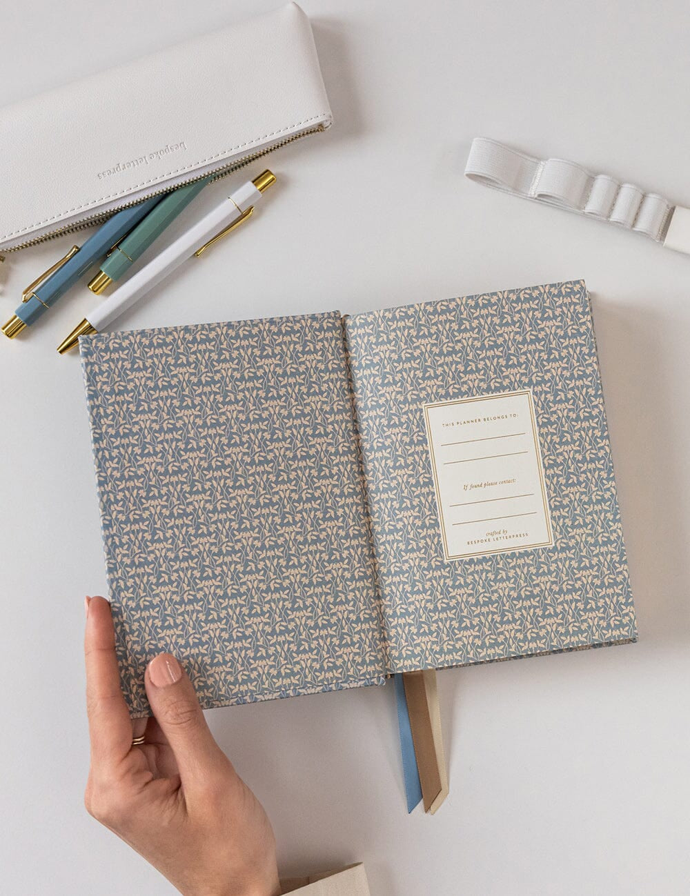2026 Day to a Page Linen Bound Planner - Frost Bramble - Pure Apotheca