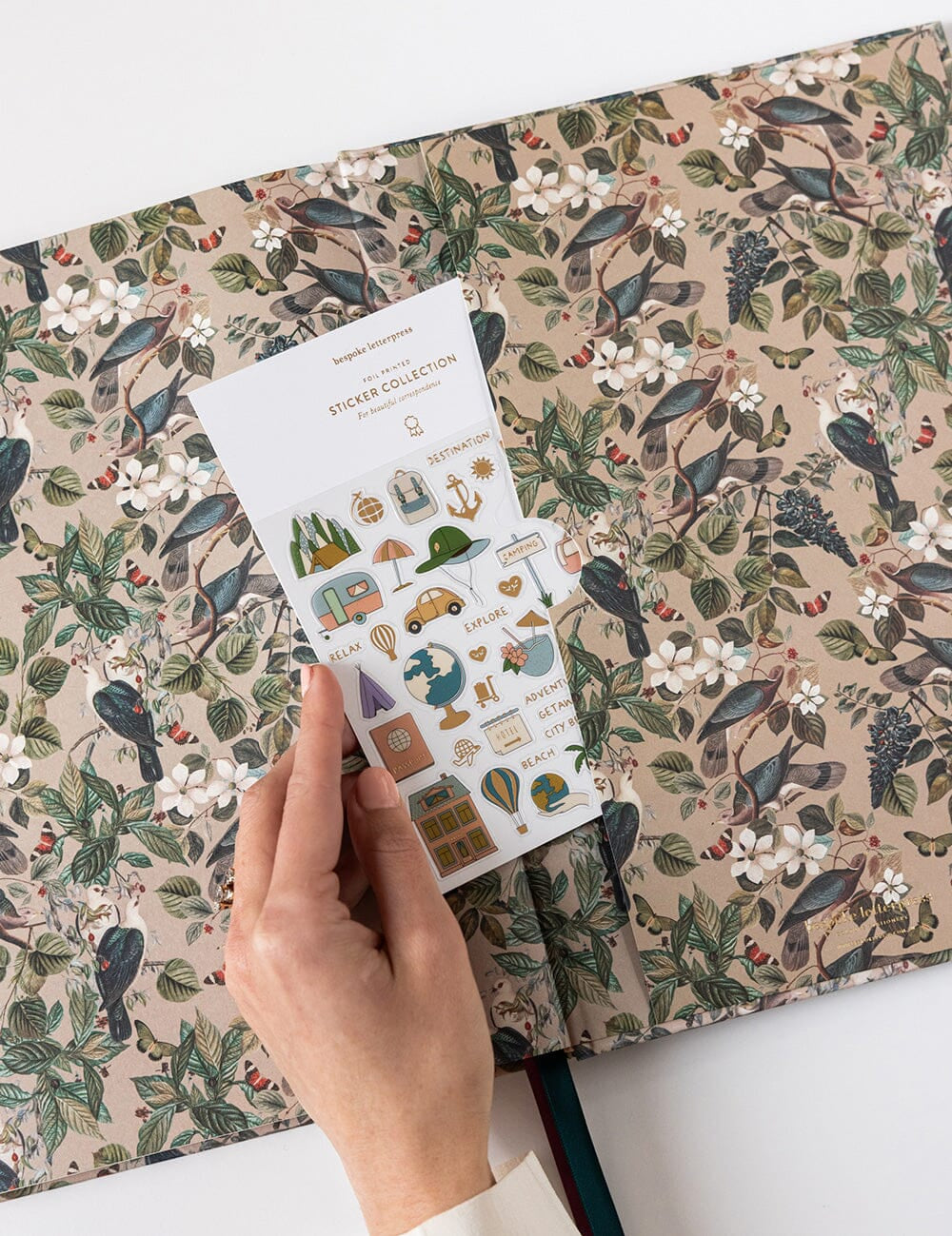 2026 Desktop A4 Linen Bound Planner - Botanical Grove - Pure Apotheca