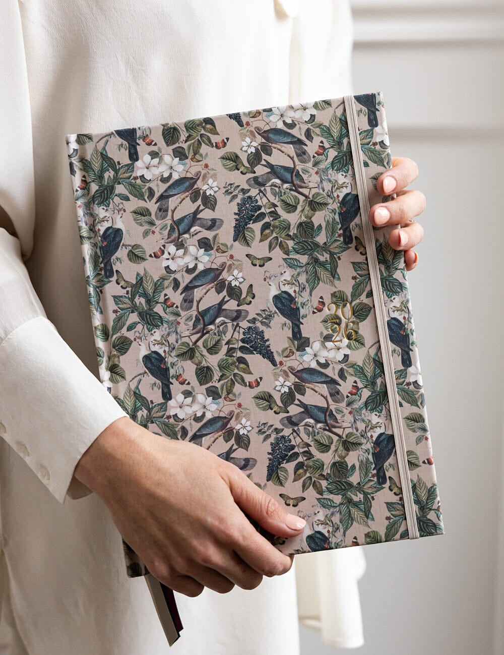 2026 Desktop A4 Linen Bound Planner - Botanical Grove - Pure Apotheca