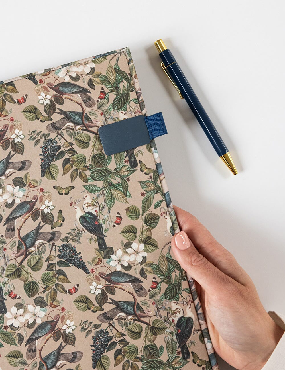 2026 Desktop A4 Linen Bound Planner - Botanical Grove - Pure Apotheca