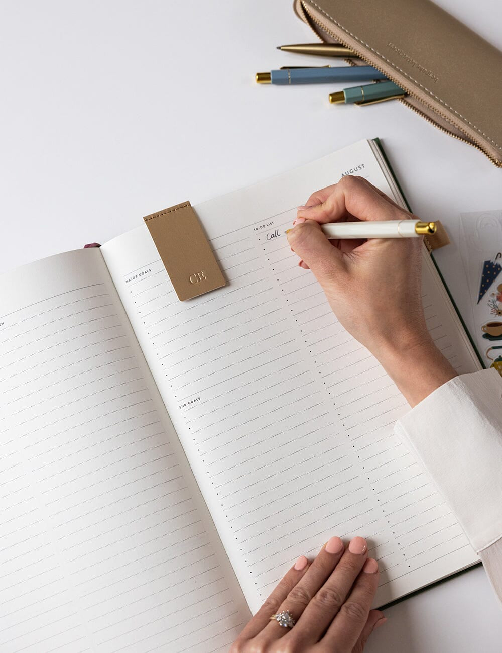 2026 Desktop A4 Linen Bound Planner - Finch - Pure Apotheca