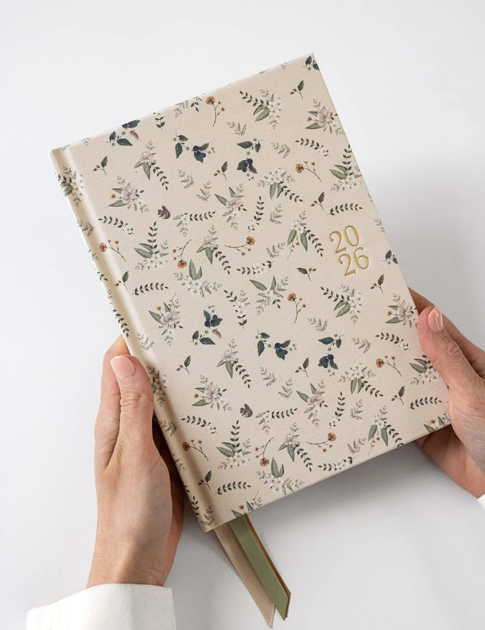 2026 Desktop Linen Bound Planner - Button Fern - Pure Apotheca