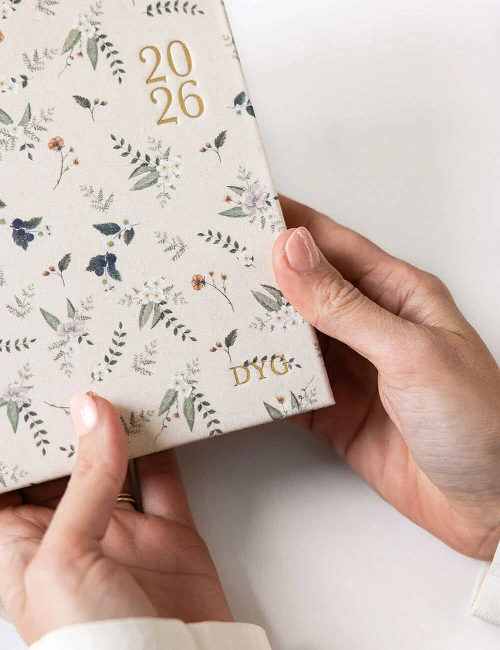 2026 Desktop Linen Bound Planner - Button Fern - Pure Apotheca