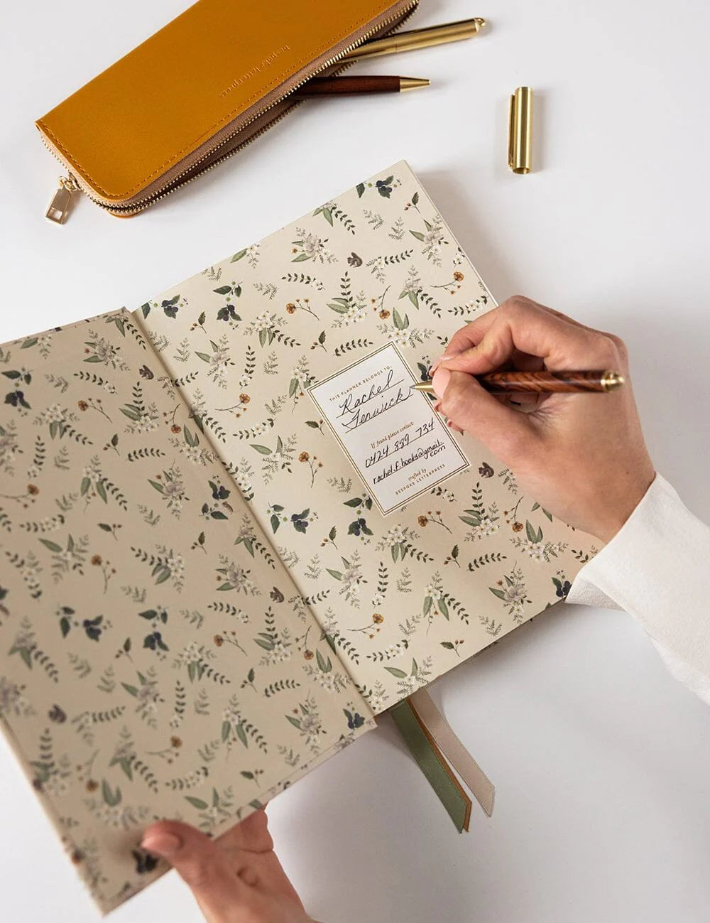 2026 Desktop Linen Bound Planner - Button Fern - Pure Apotheca