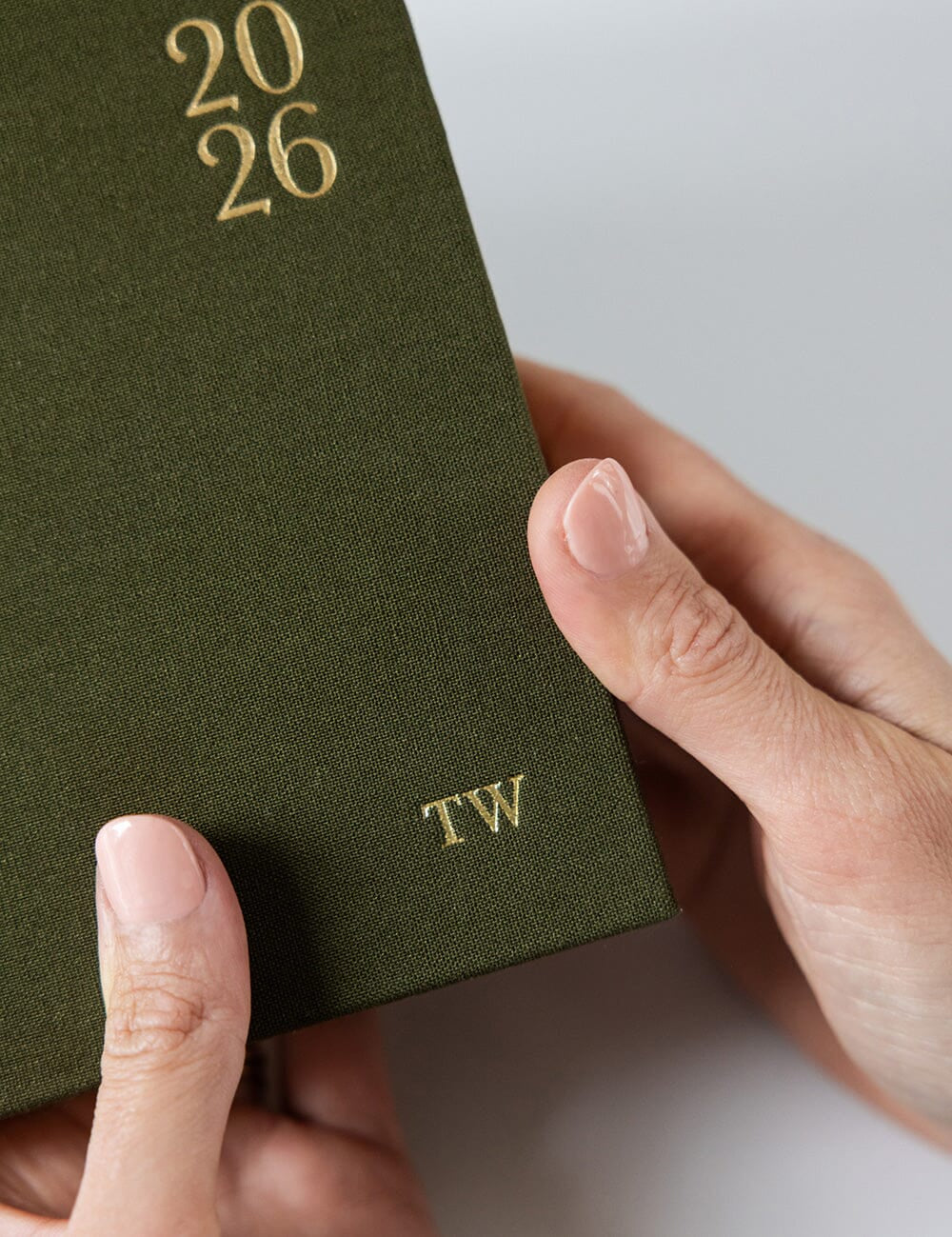 2026 Desktop Linen Bound Planner - Hunter Green - Pure Apotheca