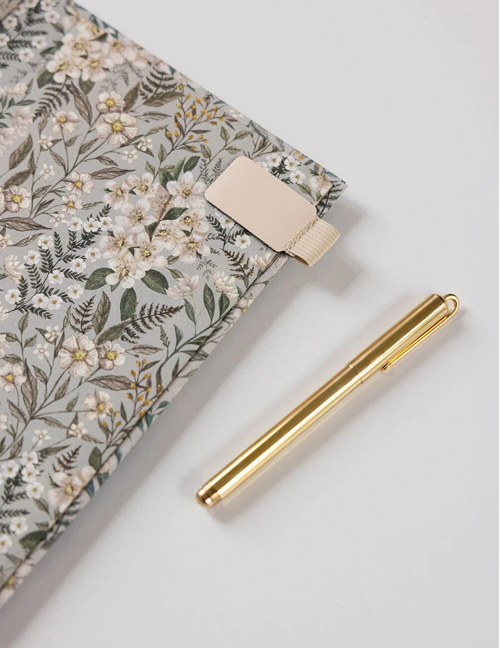 2026 Desktop Linen Bound Planner - Ivory Garden - Pure Apotheca