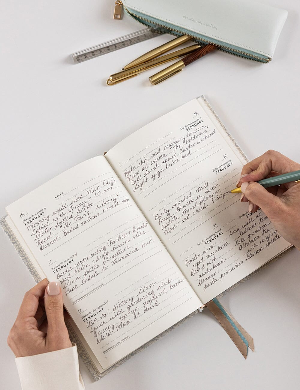 2026 Petite Linen Bound Planner - Dune - Pure Apotheca