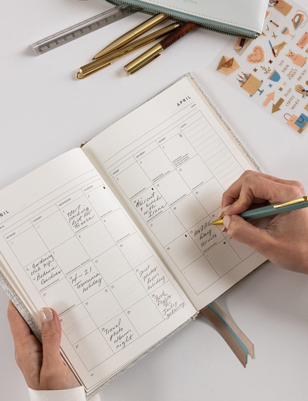 2026 Petite Linen Bound Planner - Dune - Pure Apotheca
