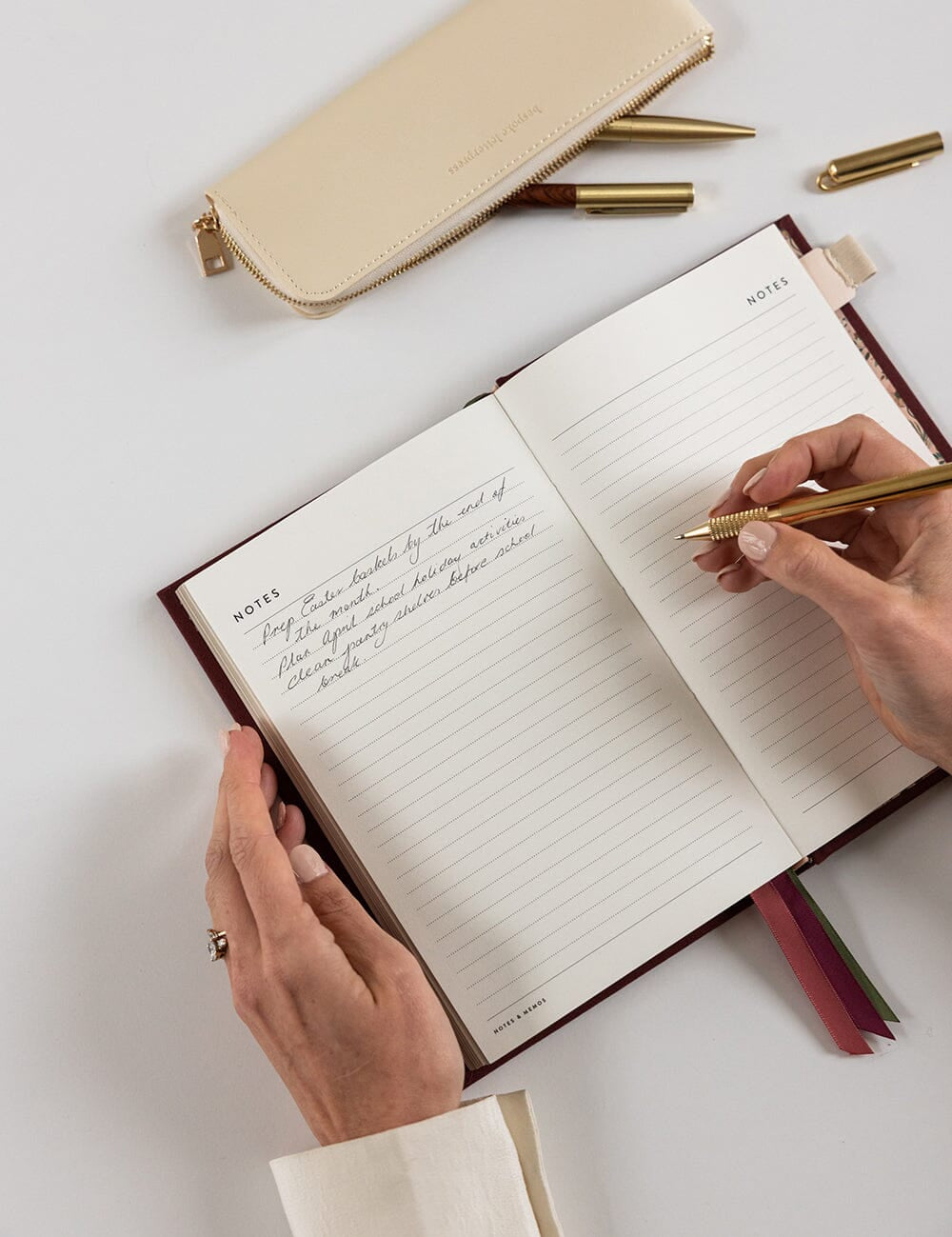 2026 Petite Linen Bound Planner - Mulberry - Pure Apotheca