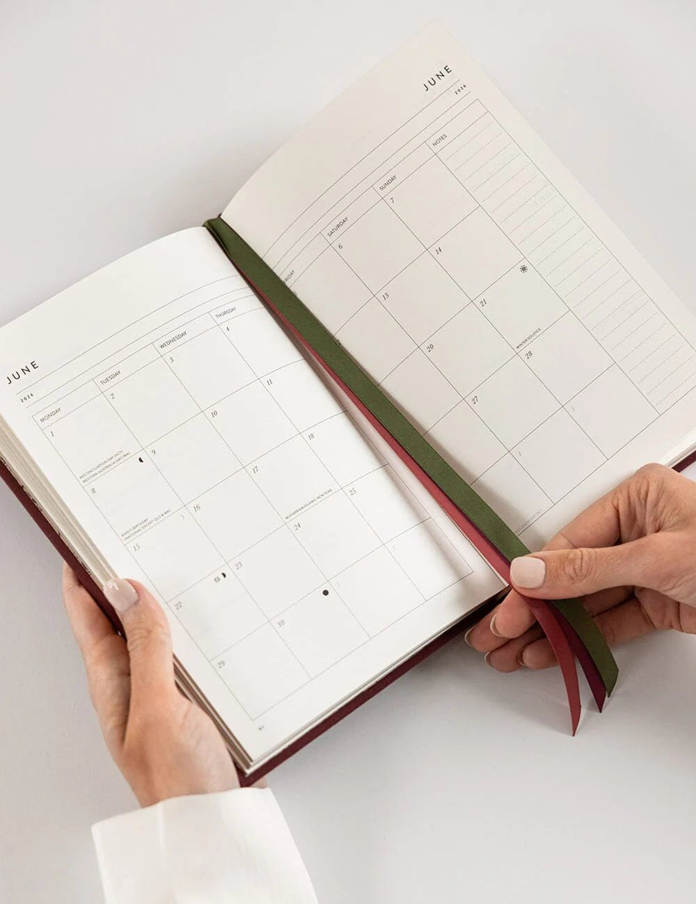 2026 Petite Linen Bound Planner - Mulberry - Pure Apotheca