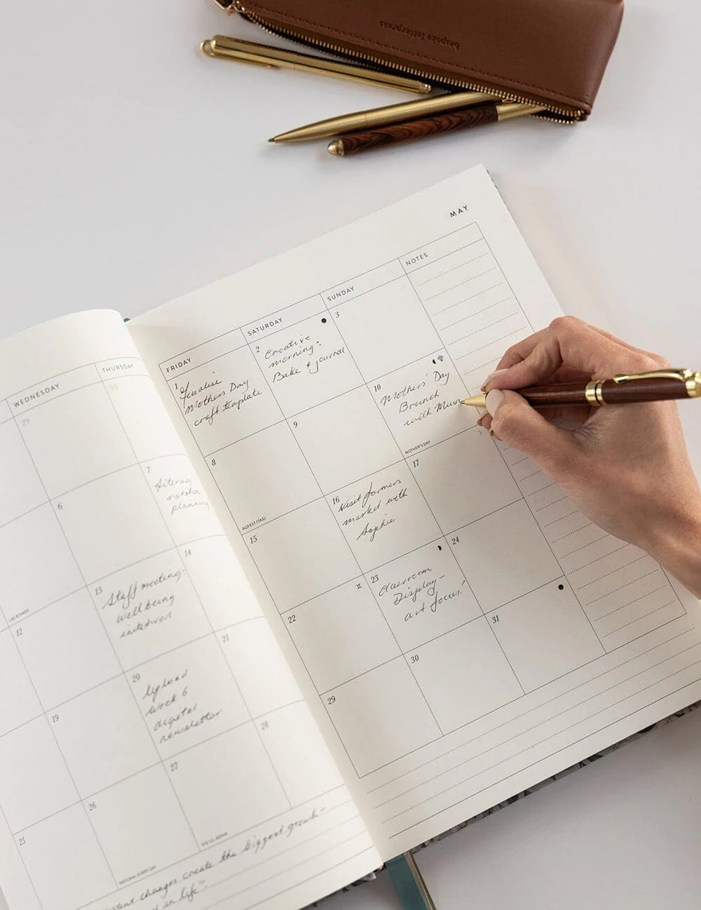 2026 Teachers A4 Planner - Ivory Garden - Pure Apotheca