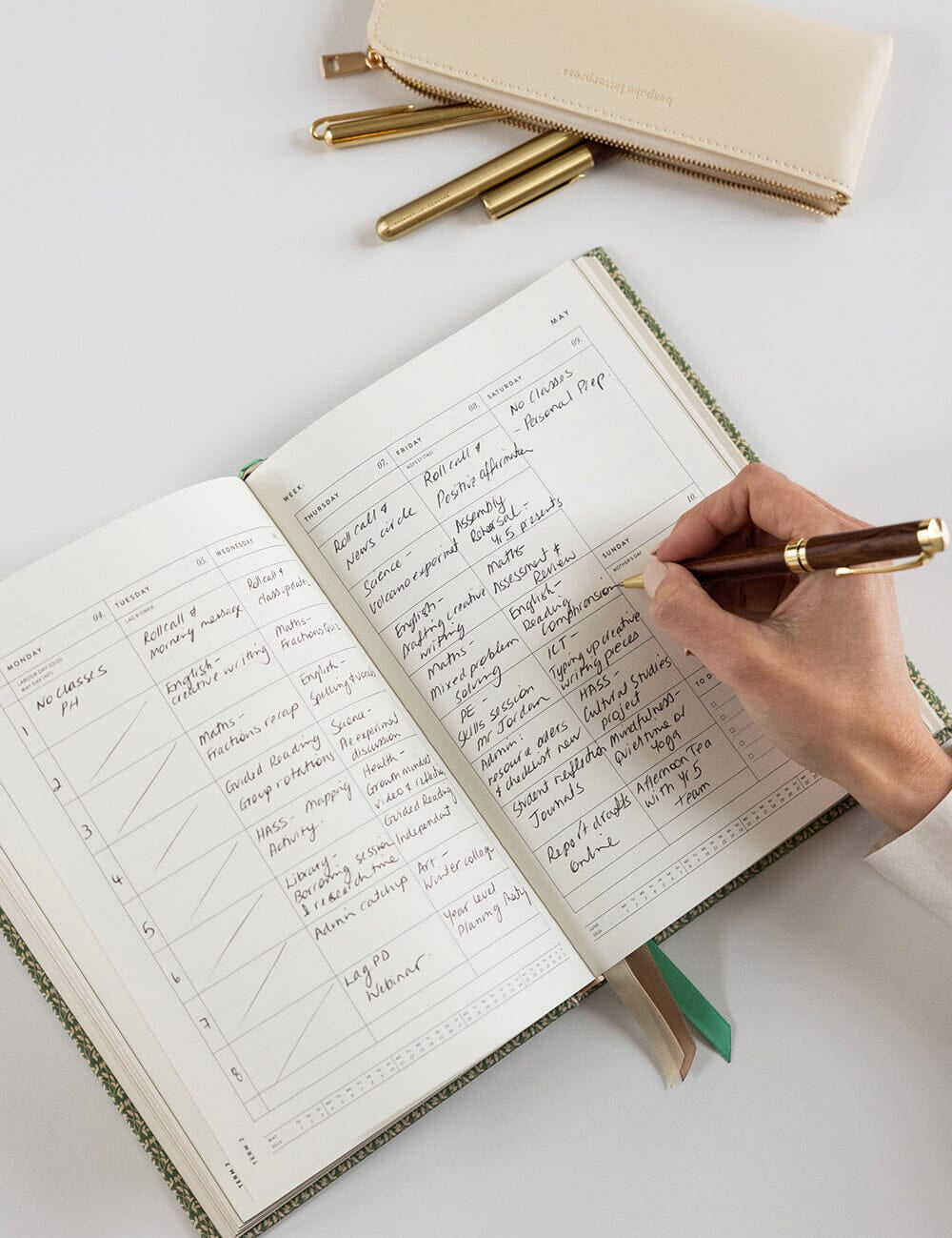 2026 Teachers Desktop Planner - Finch Bramble - Pure Apotheca