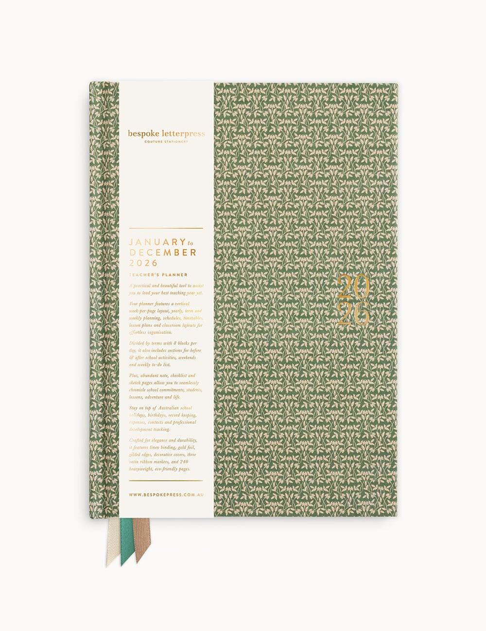 2026 Teachers Desktop Planner - Finch Bramble - Pure Apotheca