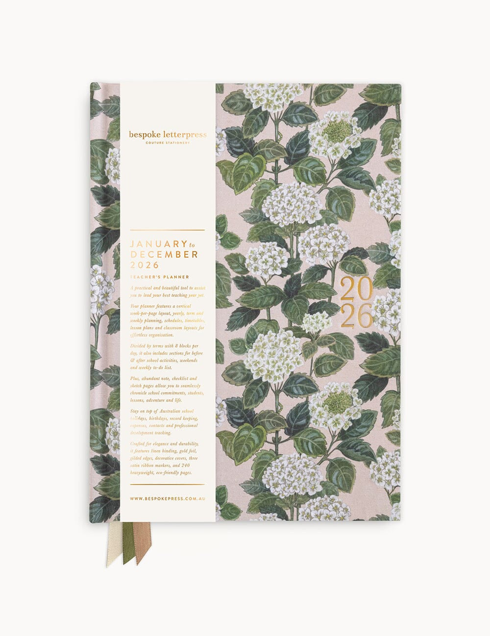 2026 Teachers Desktop Planner - Hydrangea - Pure Apotheca