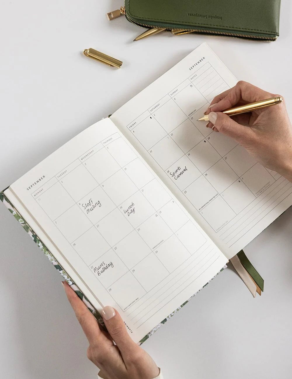 2026 Teachers Desktop Planner - Hydrangea - Pure Apotheca