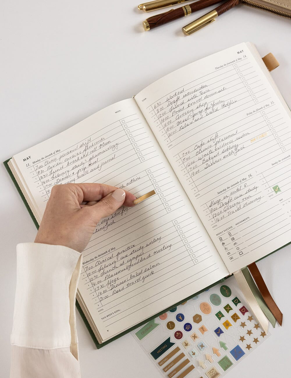 2026 Weekly Academic Student Linen Bound Planner - Finch - Pure Apotheca