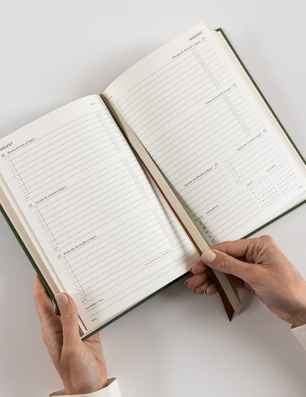 2026 Weekly Academic Student Linen Bound Planner - Finch - Pure Apotheca