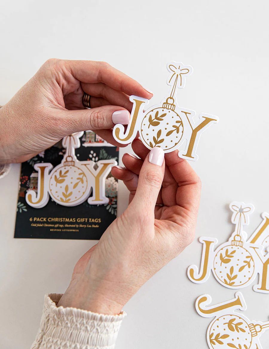 6pk Christmas Gift Tags Joy - Pure Apotheca