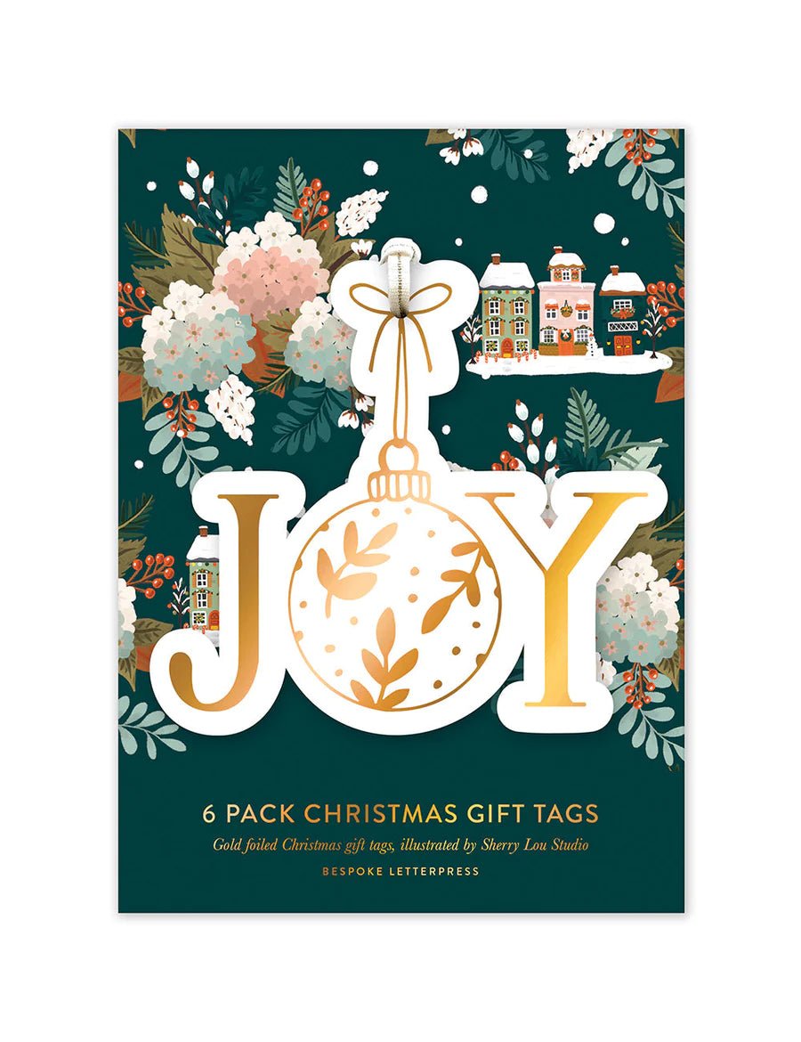 6pk Christmas Gift Tags Joy - Pure Apotheca