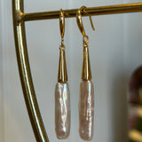 Xanthe Elongated Pearl Drop Earring