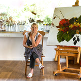 Archie's Zinnias Painting by Leree Lindsay
