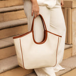 Alexandra Tote Bag Canvas Tan - Pure Apotheca