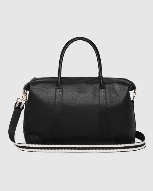 Alexis Stripe Weekender Travel Bag Black Stripe - Pure Apotheca