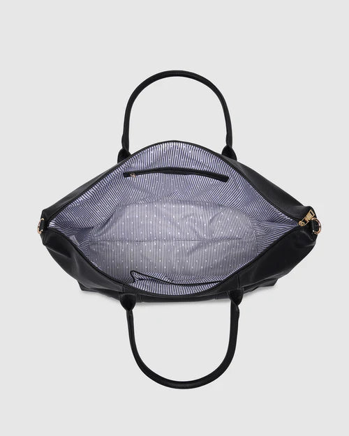 Alexis Stripe Weekender Travel Bag Black Stripe - Pure Apotheca