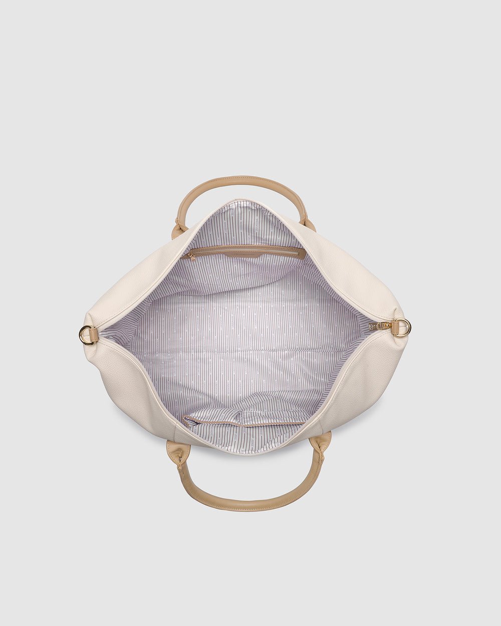 Alexis Stripe Weekender Travel Bag Vanilla - Pure Apotheca