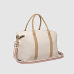 Alexis Stripe Weekender Travel Bag Vanilla - Pure Apotheca