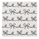 Bows 20pk 3 Ply 33cm Napkin Black/Ivory - Pure Apotheca