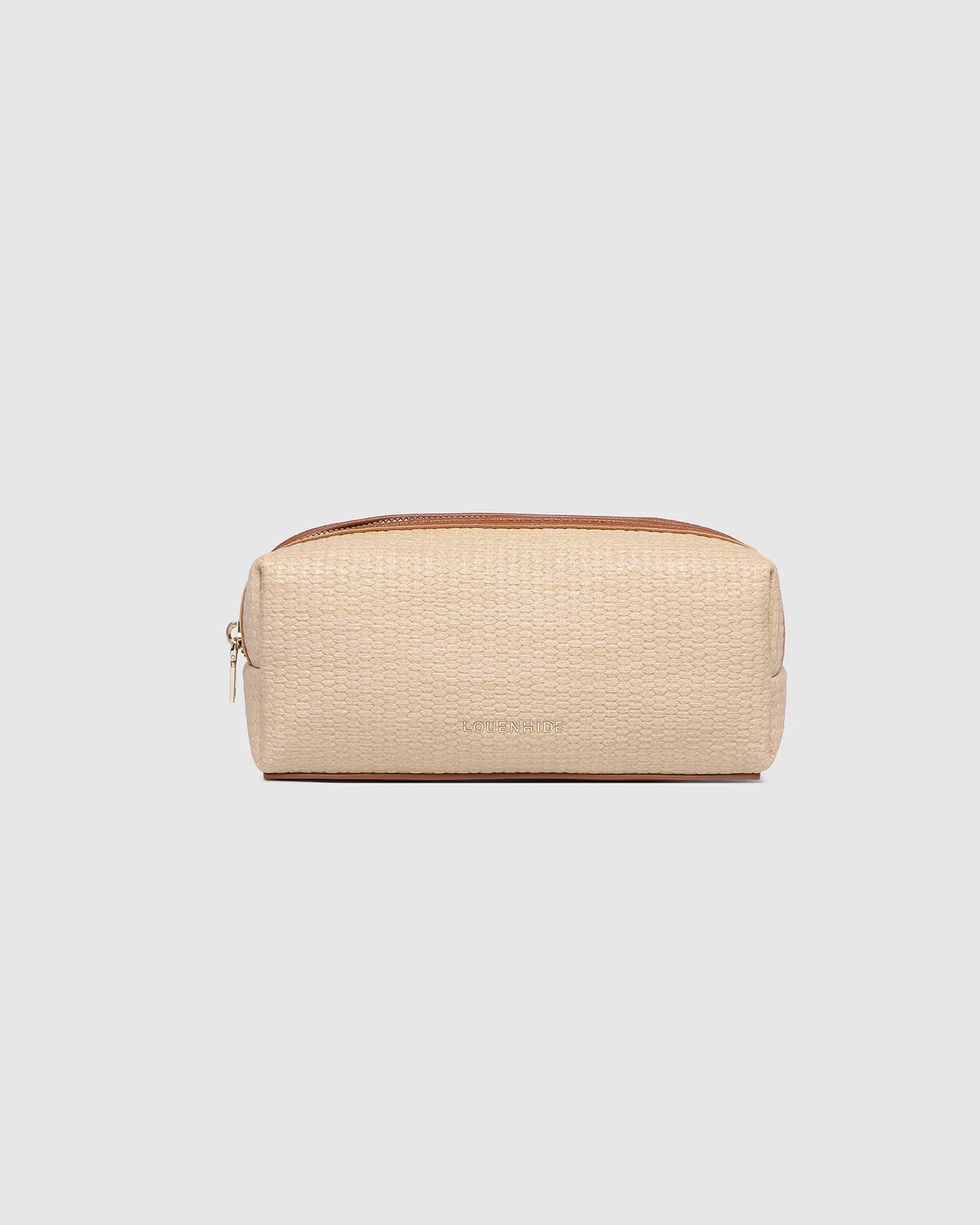Brianna Makeup Bag with Brushes Natural/Tan - Pure Apotheca