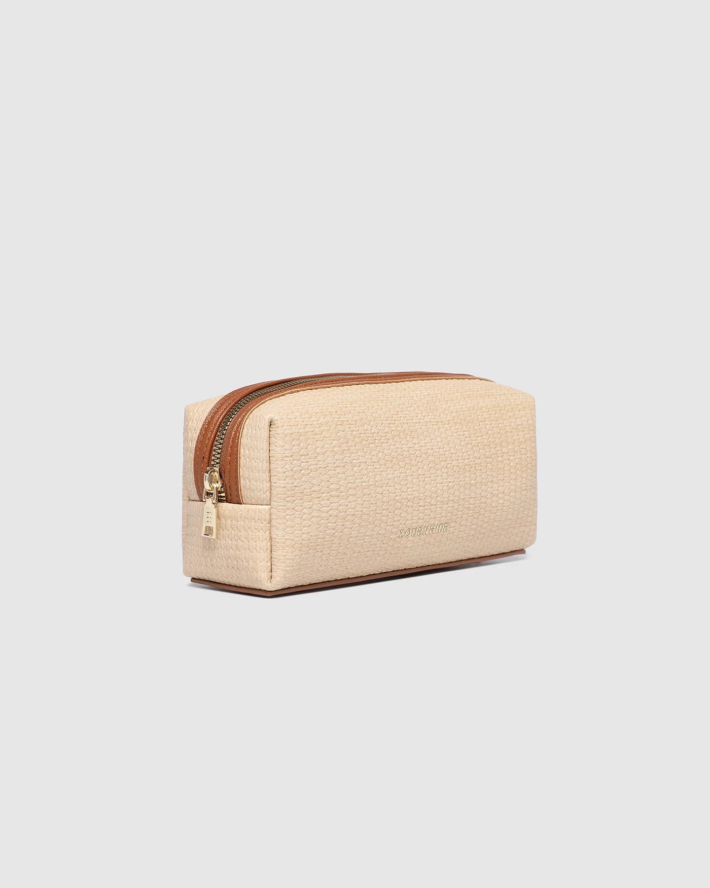 Brianna Makeup Bag with Brushes Natural/Tan - Pure Apotheca