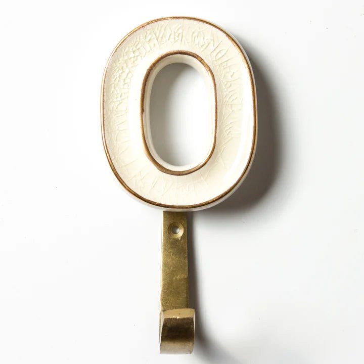 Ceramic Alphabet Hook - O - Pure Apotheca