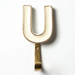 Ceramic Alphabet Hook - U - Pure Apotheca