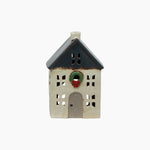 Chistmas Tea Light House Blue with Wreath Small - Pure Apotheca