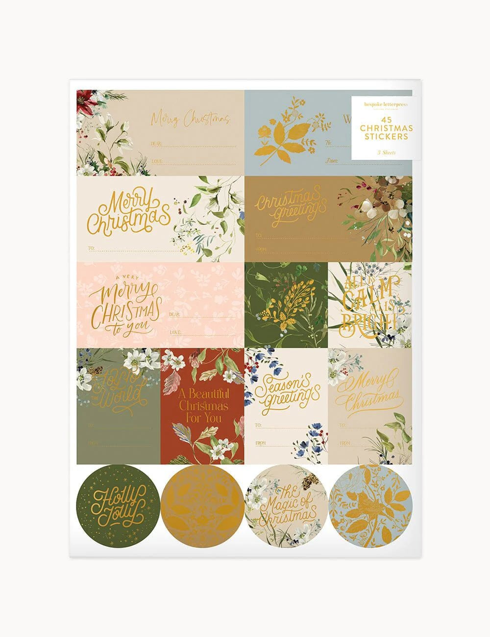 Christmas Garden - Christmas Stickers Pack 45pk - Pure Apotheca