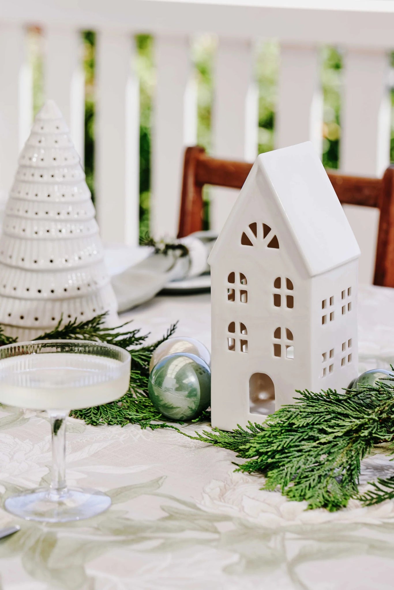 CHRISTMAS HOUSE WHITE TABLE DECORATION LRG - Pure Apotheca
