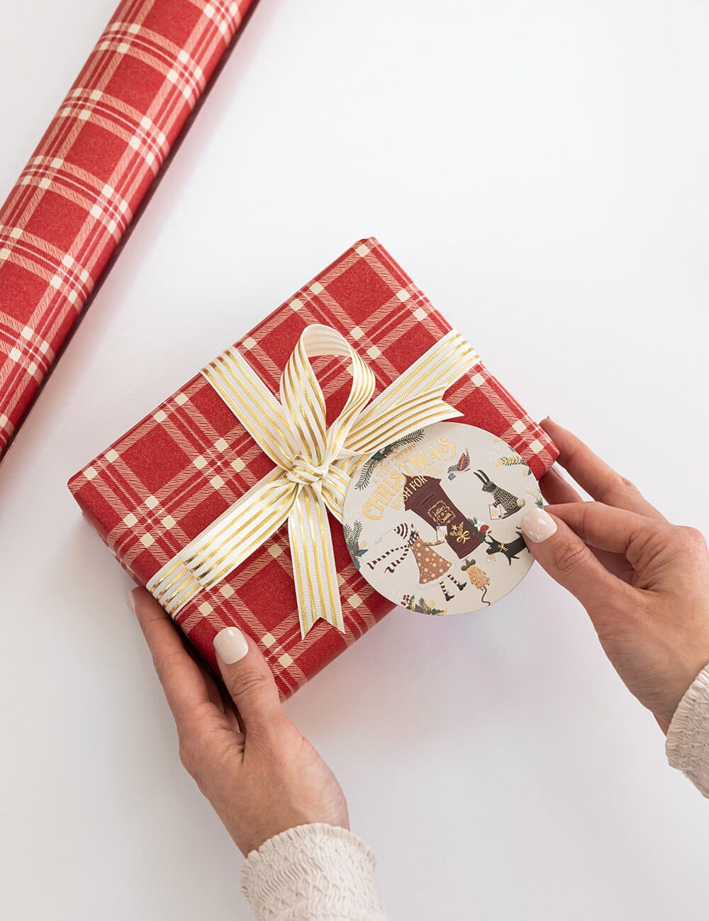 Christmas Red Check Plaid Gift Wrap 3m - Pure Apotheca