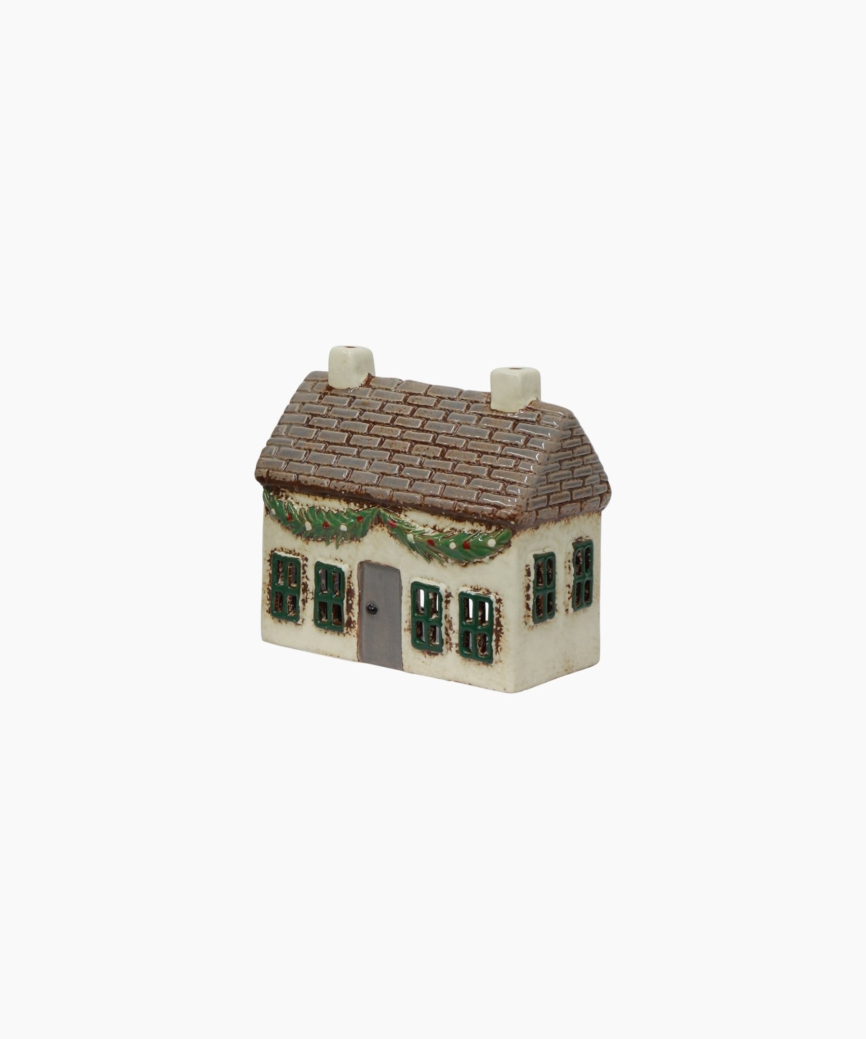 Christmas Tea Light Cottage with Swag - Pure Apotheca