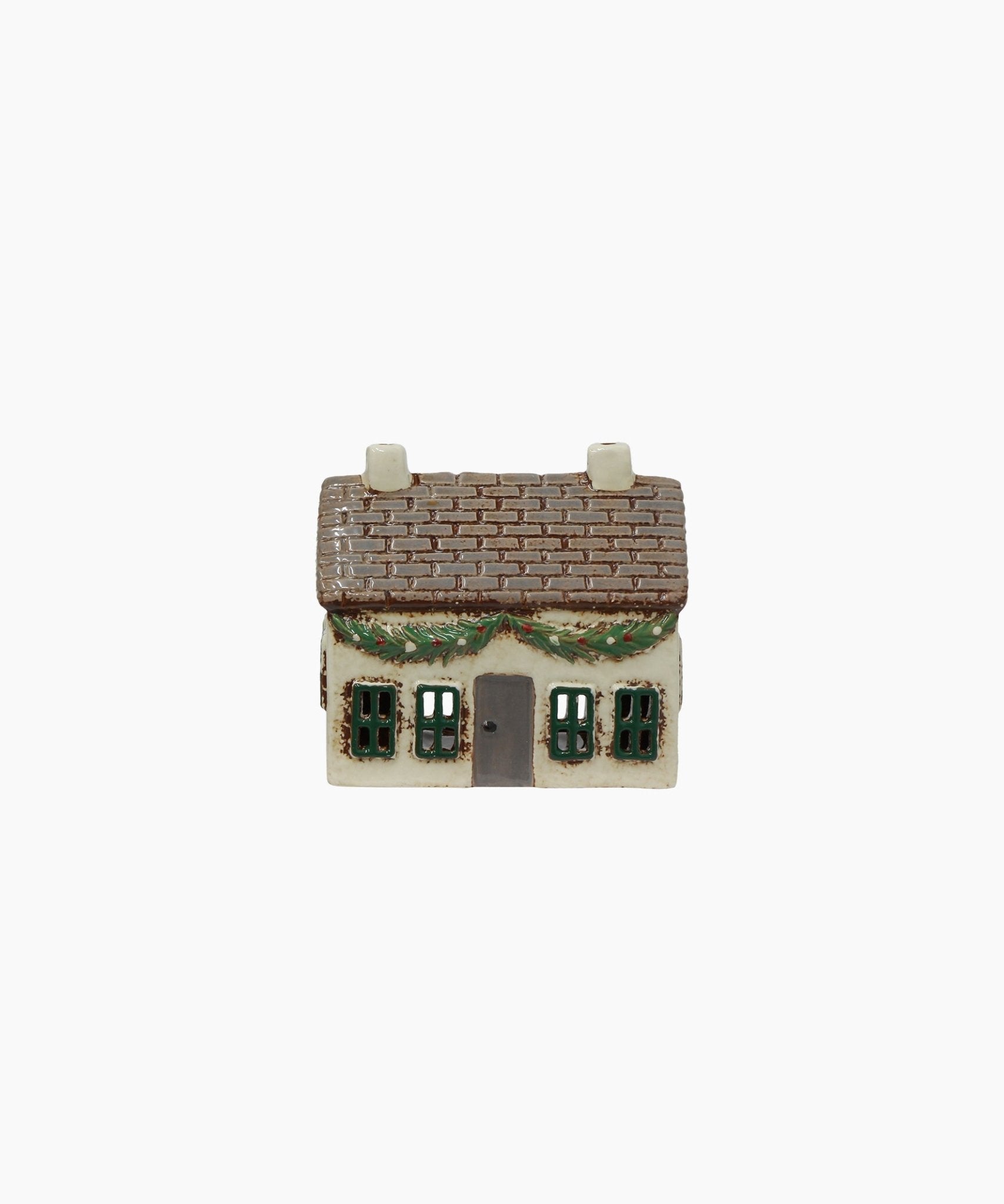 Christmas Tea Light Cottage with Swag - Pure Apotheca