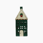 Christmas Tea Light House Green with Wreath Large - Pure Apotheca