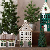 Christmas Tea Light House Stone with Pots Medium - Pure Apotheca